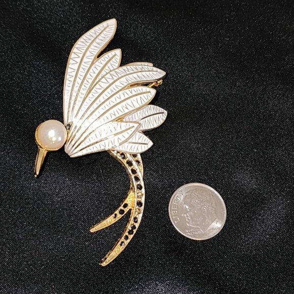 Vintage Corocraft Bird of Paradise Brooch - Picture 1 of 10